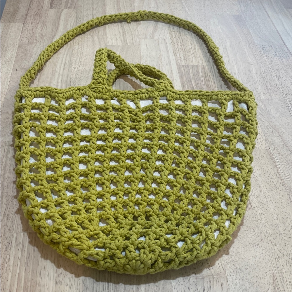 MADEWELL The Crochet Shoulder Bag gilded chartreuse - Picture 4 of 9